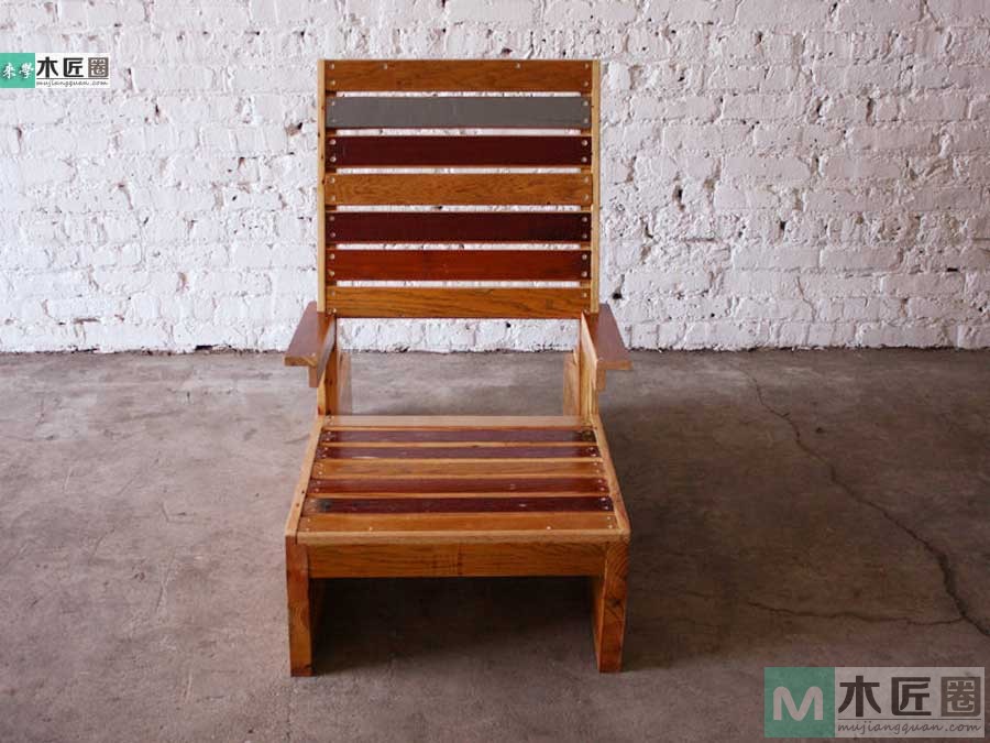 木工爱好者，学习外国木友的实木沙滩椅的diy制作