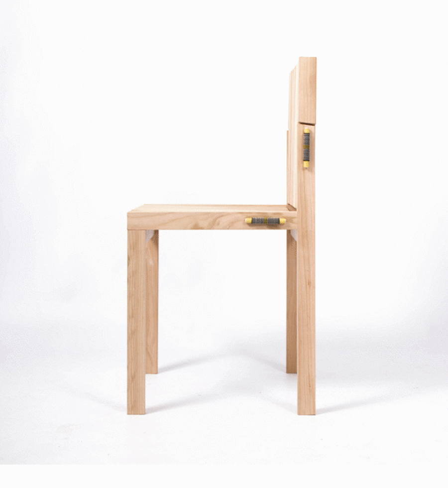 椅子设计的演变，视觉反差效果，有弹性的创意木椅子