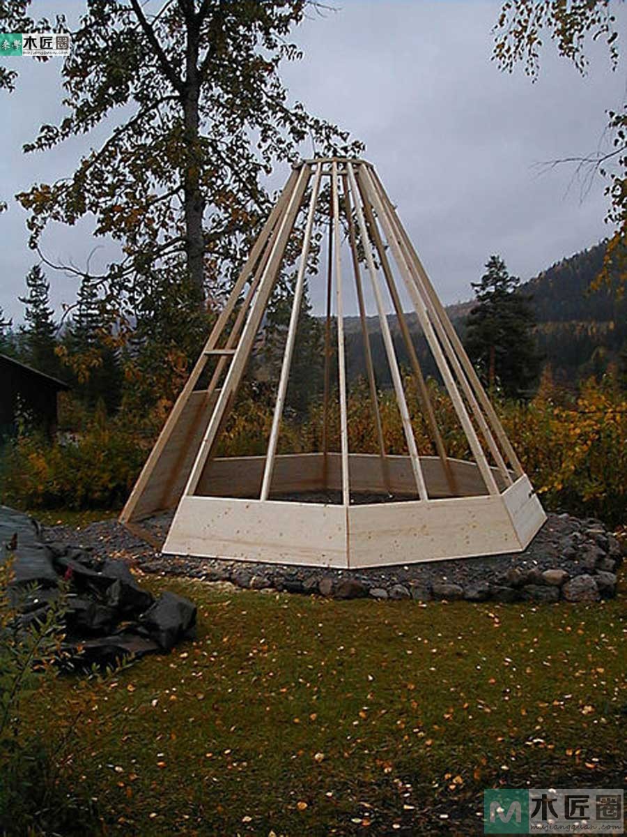一步步！教你如何构建类似帐篷的小木屋