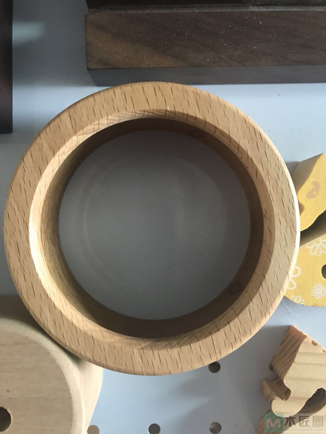 木碗钻孔机，圆环、木盖、木杯子生产工具