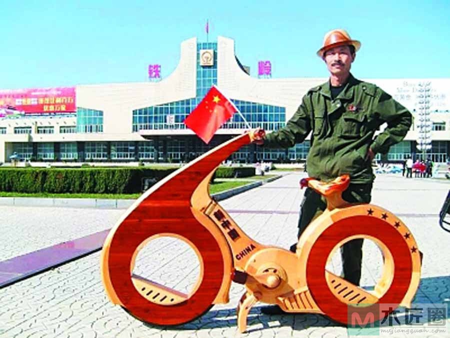 互联网+“木匠”，老木匠孙力学制作的木头自行车