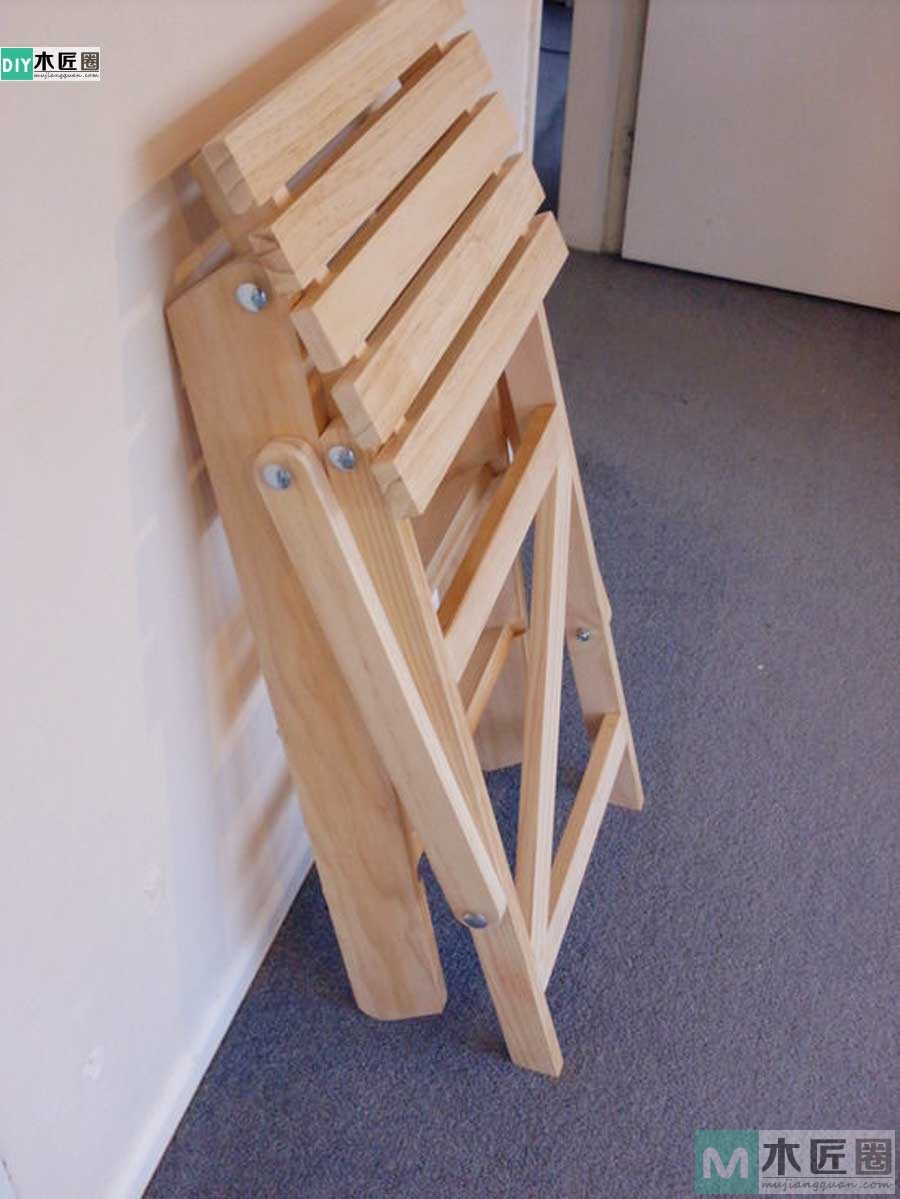 家有此物登高不愁，木工爱好者可折叠梯子的制作方法