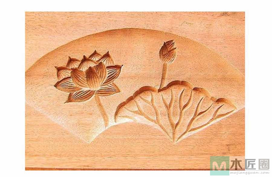 木头雕刻，制作糕点的木质手工雕刻模具