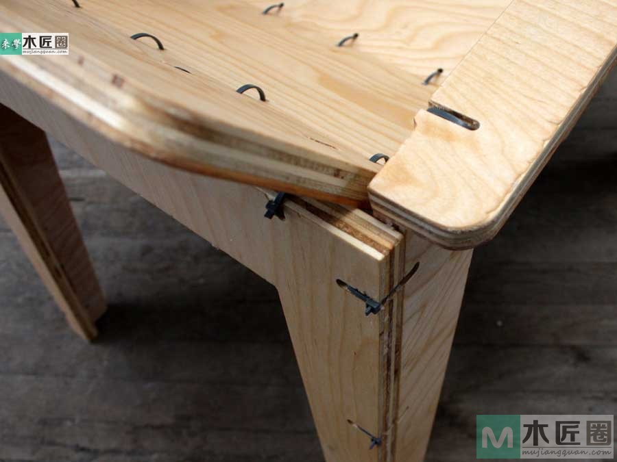 木工diy教学，用塑料扎带制作椅子
