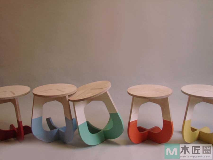 创意家具设计，简单组合凳子