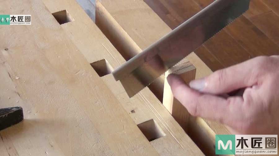 榫卯家具做法必学，如何制作榫卯之双平肩明榫的方法图解