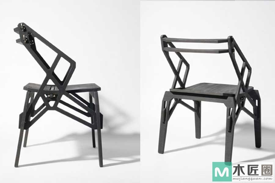 创意家具，用数控切割的“拼图生活” 的椅子