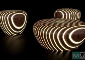 来自意大利公司Masto的创意，家具中的裂缝灯