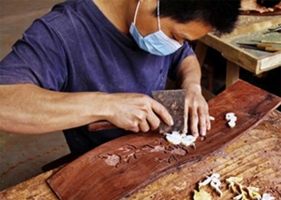 骨木镶嵌的传统工艺，传统家具、生活用品、门窗建筑装饰