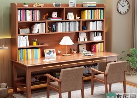 书柜书桌一体化的创意家具，很适合户型空间不大的家庭
