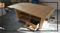 木工爱好者分享木工桌的做法教程，亮点是桌子用料（2-1）