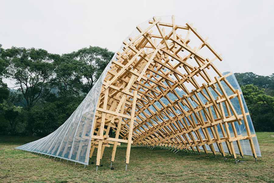 高逼格！台湾南园人文客栈的多功能木结构走廊