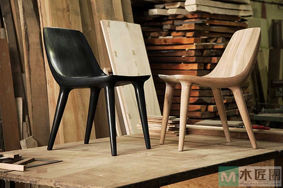 家具设计师的灵感来自羚羊，绝妙创意的木质椅子设计