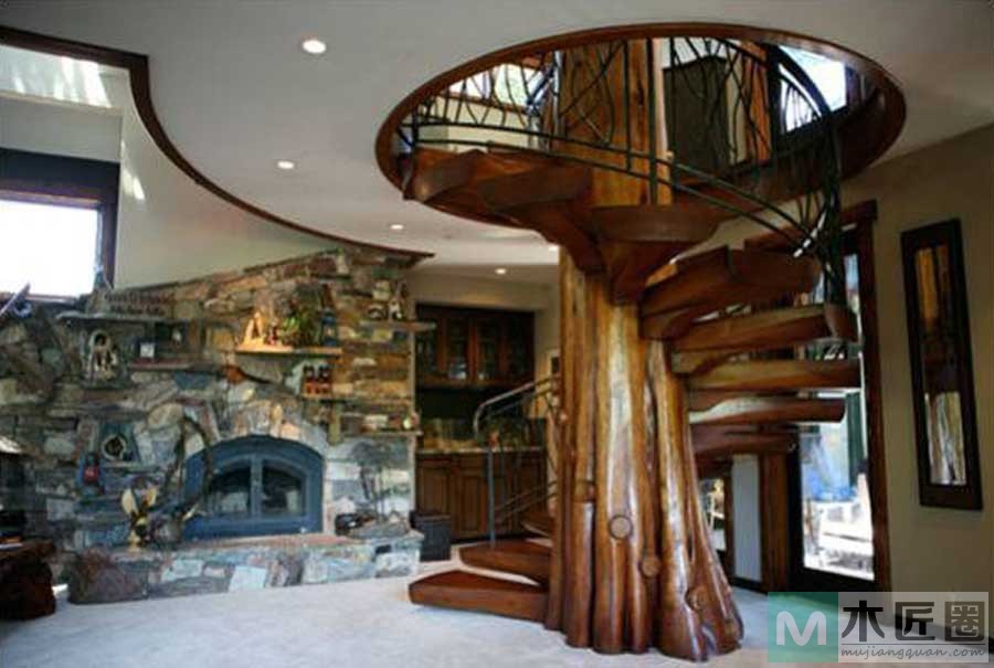 如果喜欢乡村设计，看看这些木楼梯