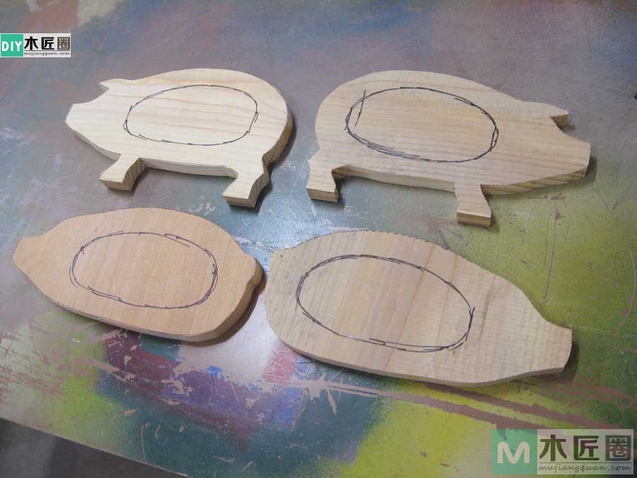 零基础木工diy，学雕刻小木猪储蓄罐的方法