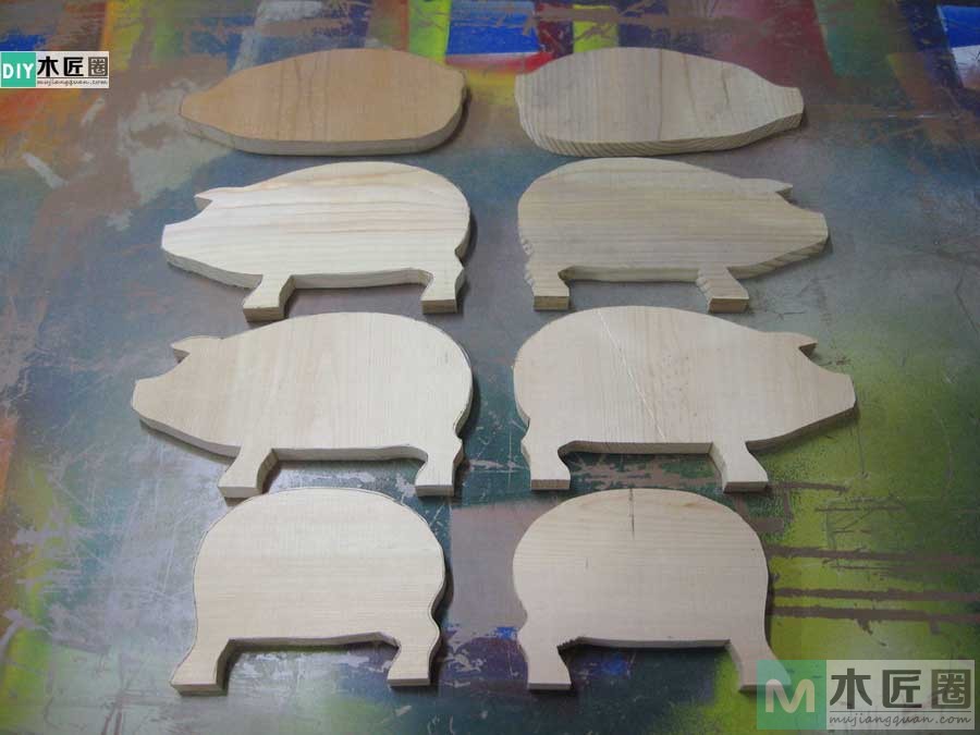 零基础木工diy，学雕刻小木猪储蓄罐的方法
