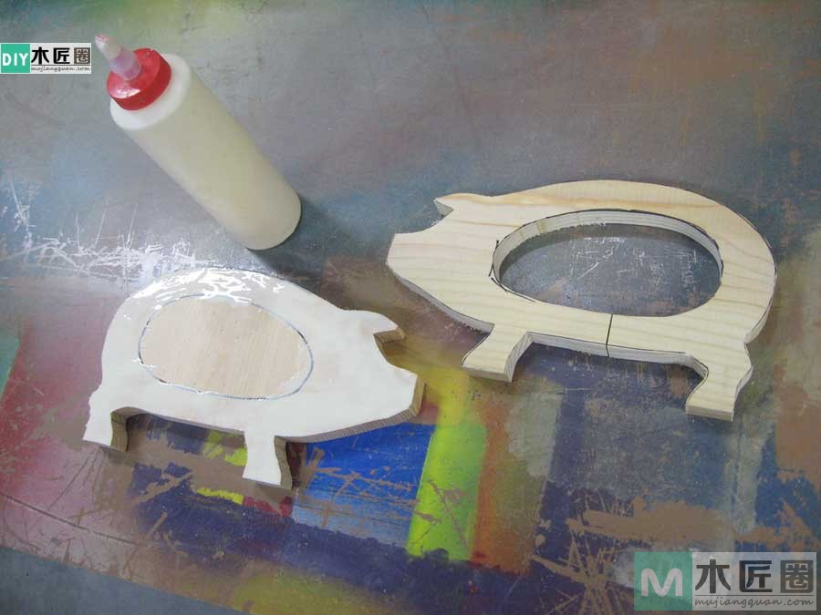 零基础木工diy，学雕刻小木猪储蓄罐的方法