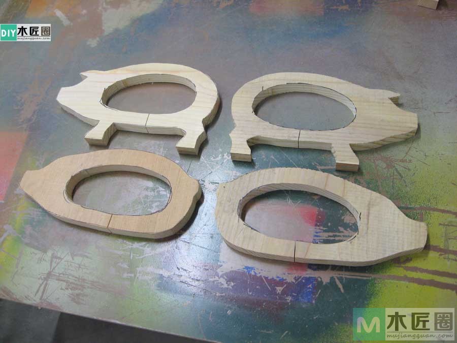 零基础木工diy，学雕刻小木猪储蓄罐的方法
