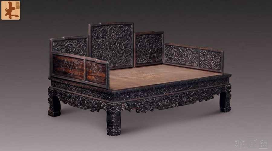 【木】　★ 家具 紫檀木鏤空彫拐子紋方幾 ★　清朝期　天然木 彫刻文様　明清家具 木】 ☆ 家具 紫檀木鏤空彫拐子紋方幾 ☆ 清朝期 天然木