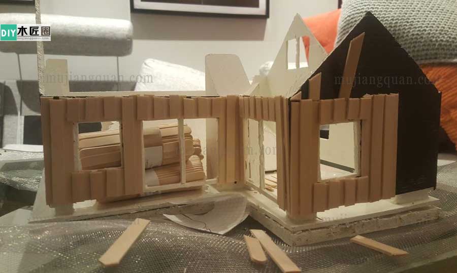 手工别墅模型制作方法图解，木工爱好者心得分享