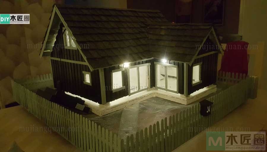 手工别墅模型制作方法图解，木工爱好者心得分享