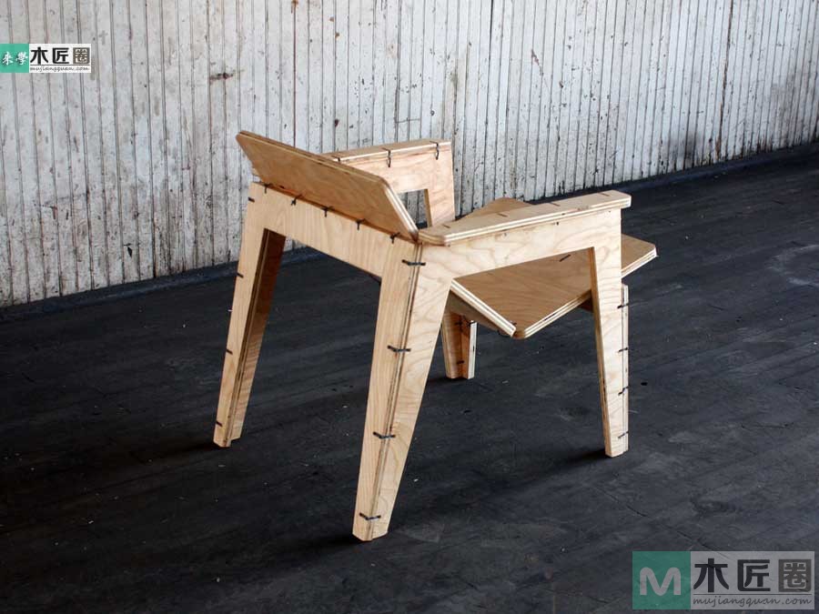 木工diy教学，用塑料扎带制作椅子