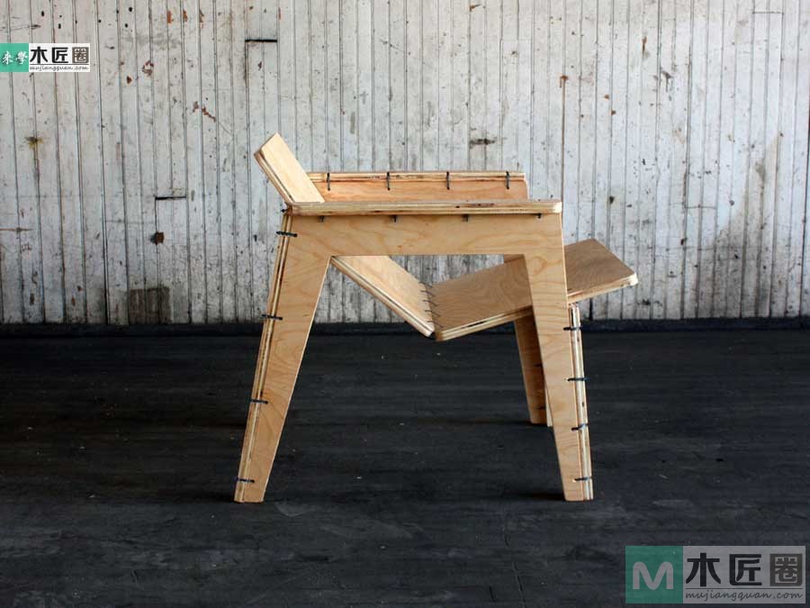 木工diy教学，用塑料扎带制作椅子