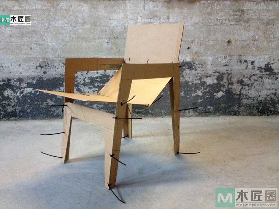 木工diy教学，用塑料扎带制作椅子