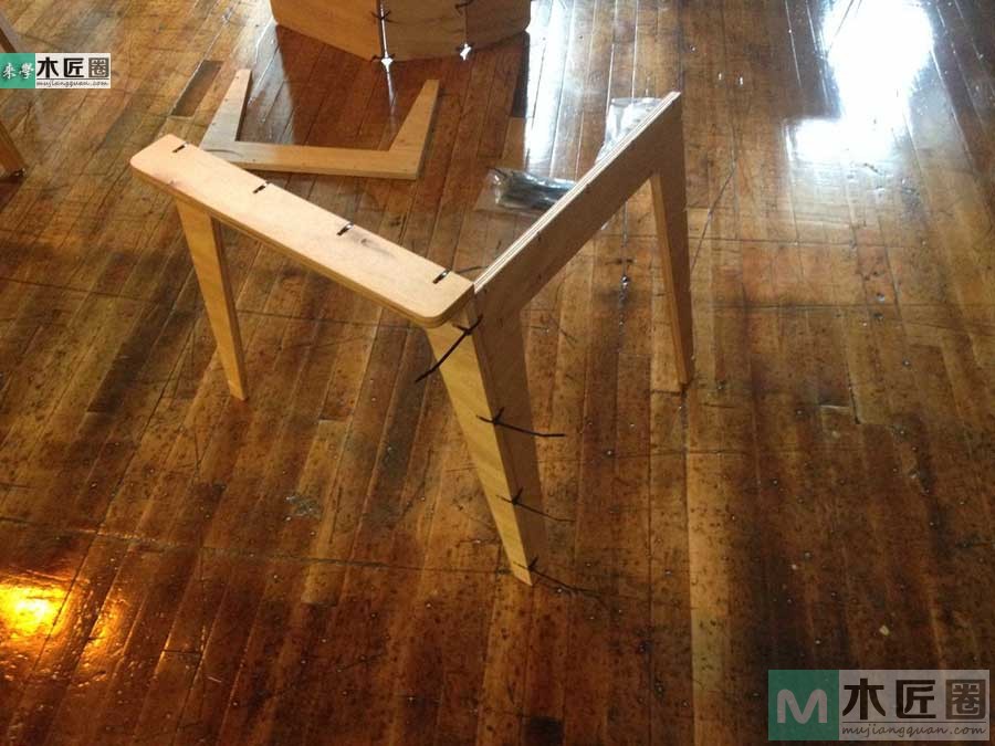 木工diy教学，用塑料扎带制作椅子