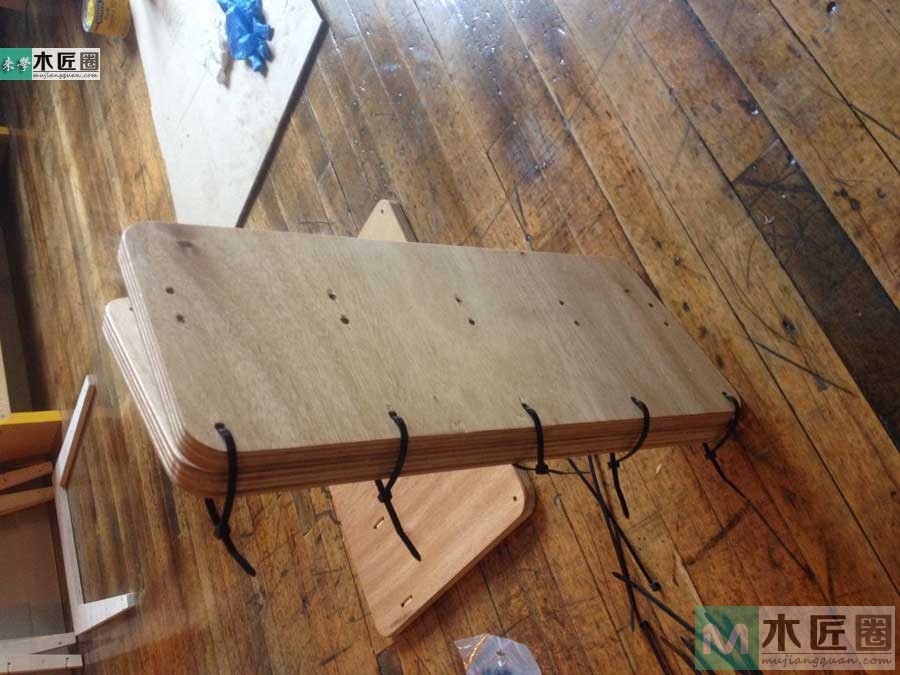 木工diy教学，用塑料扎带制作椅子