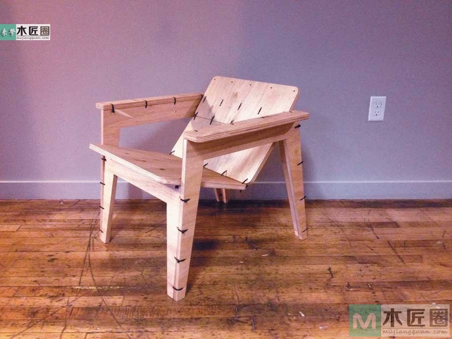 木工diy教学，用塑料扎带制作椅子