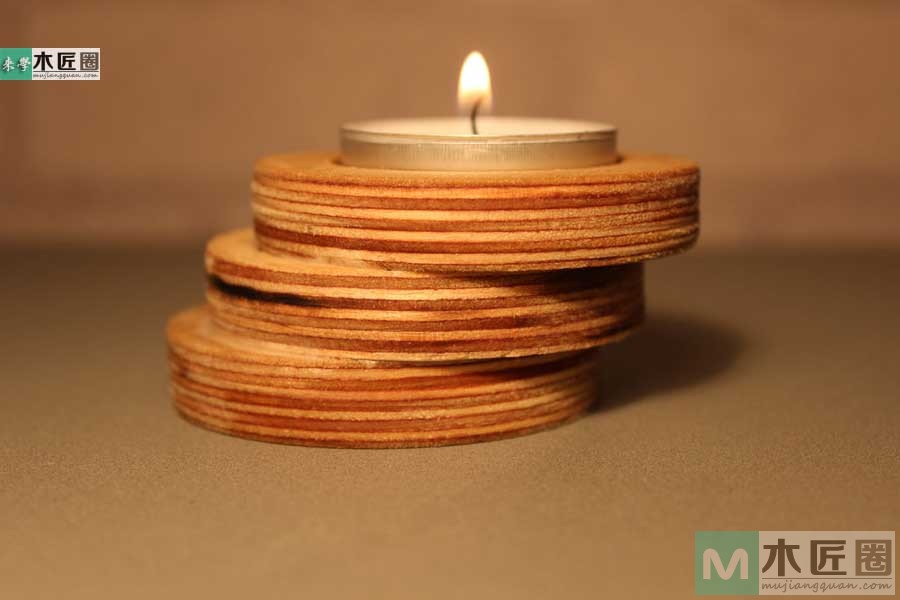 木工爱好者自己动手，diy木制蜡烛台教程图解