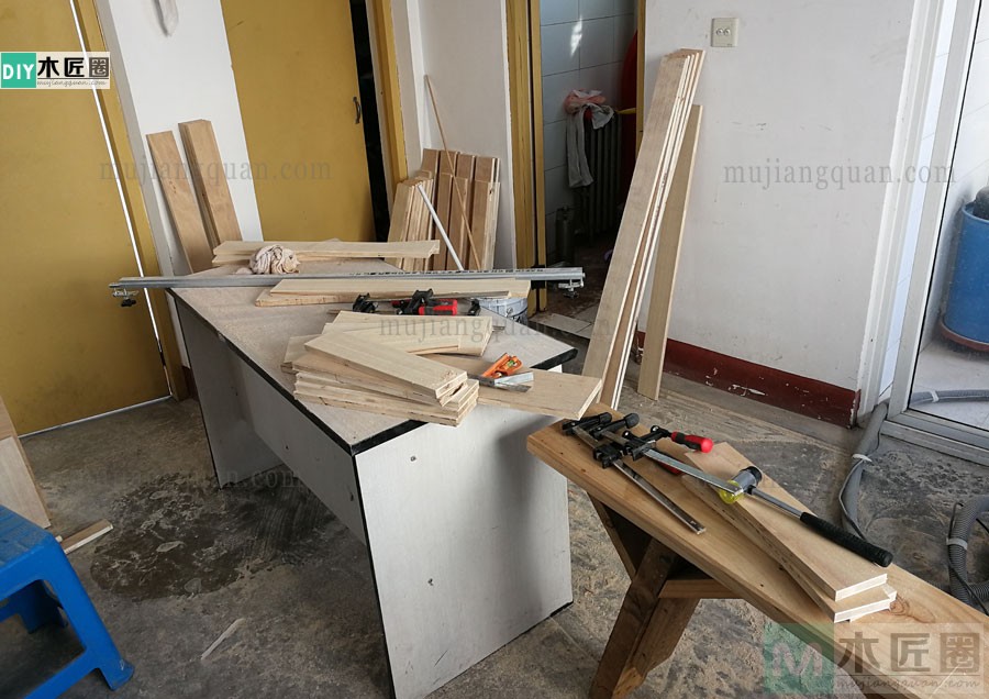 木工爱好者分享木工桌的做法教程，亮点是桌子用料（2-1）