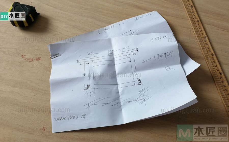 木工爱好者分享木工桌的做法教程，亮点是桌子用料（2-1）