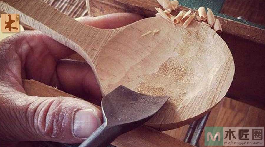 木工爱好者，图解手工制作木汤勺的方法