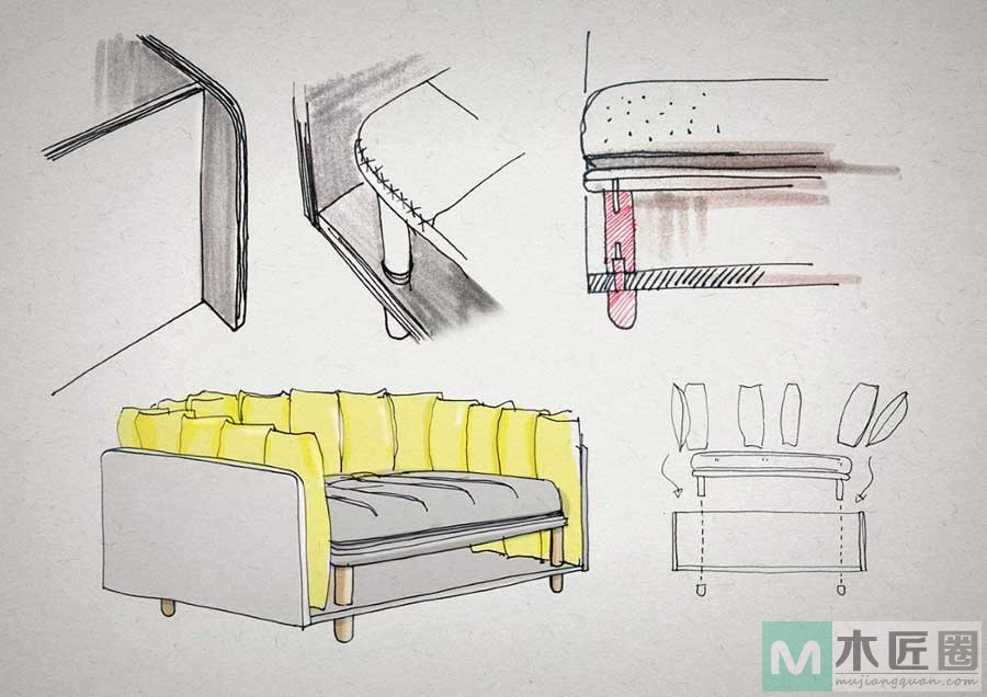 造型生趣的组合式沙发，颠覆了原有的传统客厅沙发的概念