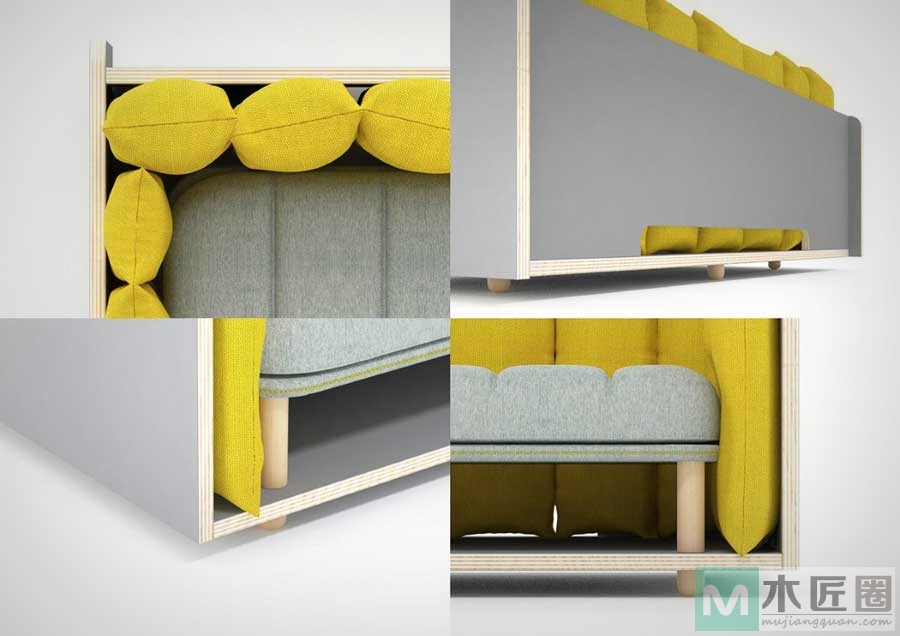 造型生趣的组合式沙发，颠覆了原有的传统客厅沙发的概念