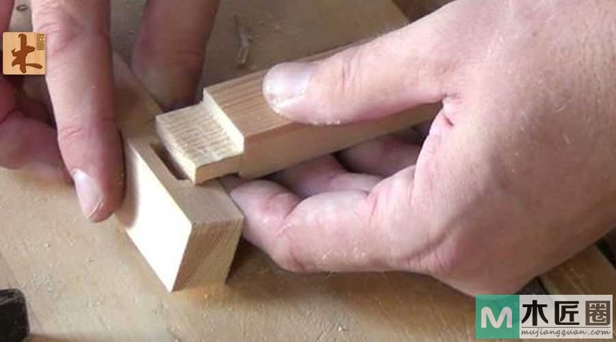榫卯家具做法必学，如何制作榫卯之双平肩明榫的方法图解