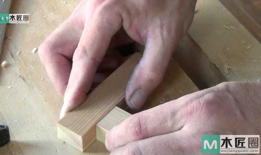 榫卯家具做法必学，如何制作榫卯之双平肩明榫的方法图解