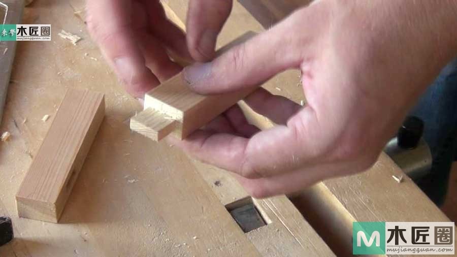 榫卯家具做法必学，如何制作榫卯之双平肩明榫的方法图解