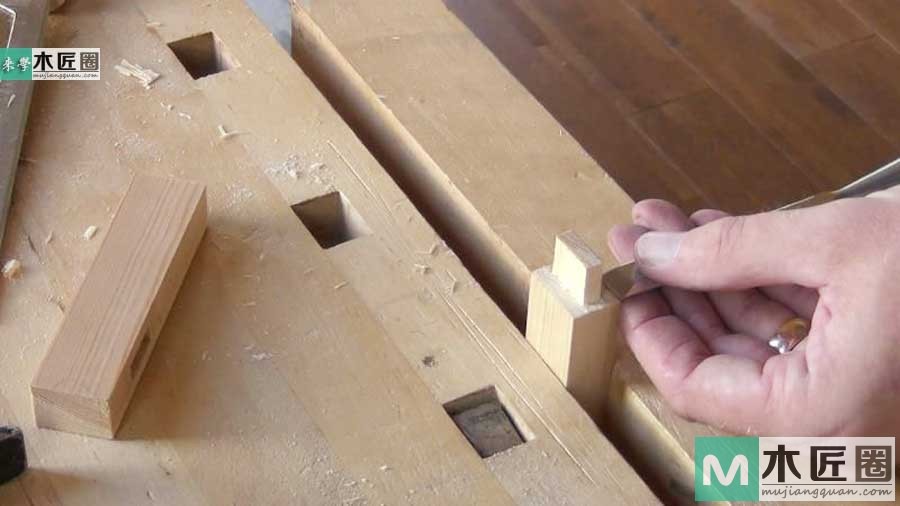 榫卯家具做法必学，如何制作榫卯之双平肩明榫的方法图解