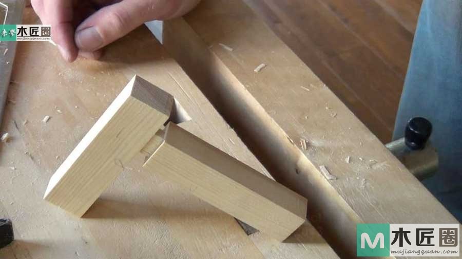 榫卯家具做法必学，如何制作榫卯之双平肩明榫的方法图解