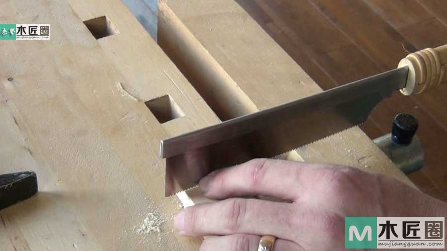 榫卯家具做法必学，如何制作榫卯之双平肩明榫的方法图解