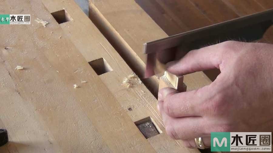 榫卯家具做法必学，如何制作榫卯之双平肩明榫的方法图解