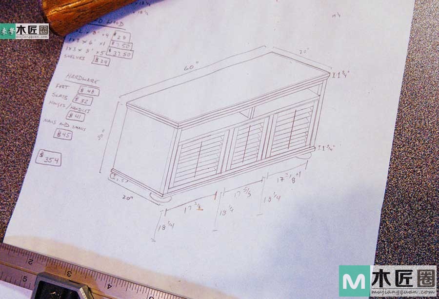 木工diy教学，自制电视柜图解和方法