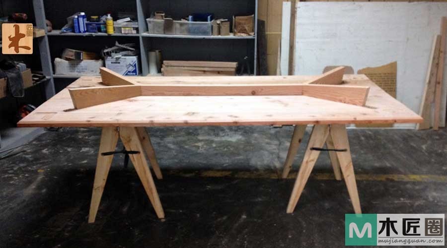 木工爱好者diy图解教学，最简易实木餐桌制作过程