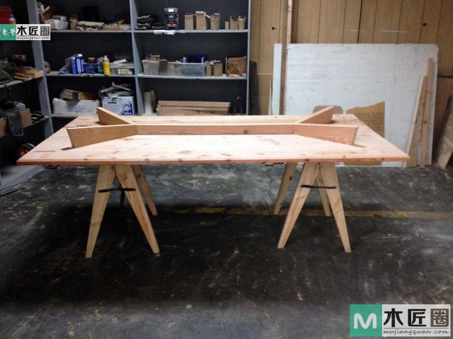 木工爱好者diy图解教学，最简易实木餐桌制作过程
