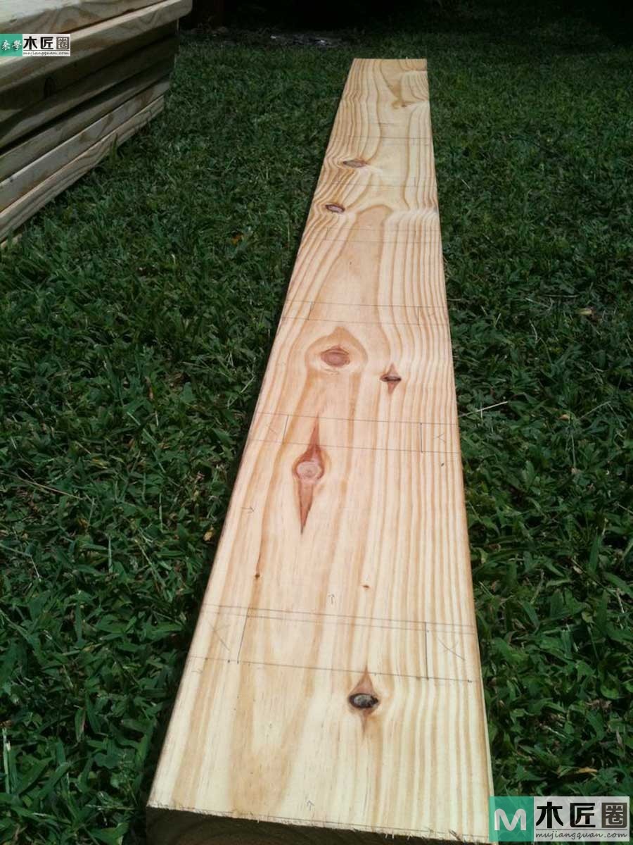 木工diy图解，自制简易原木榫卯书架