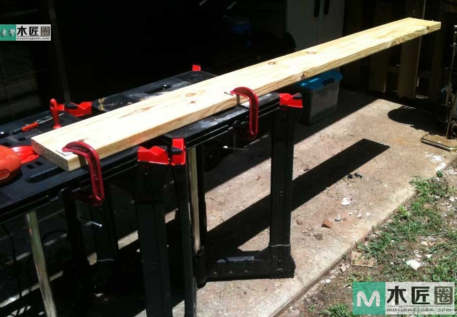 木工diy图解，自制简易原木榫卯书架