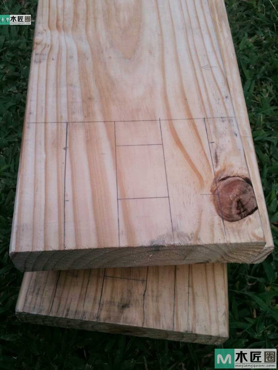 木工diy图解，自制简易原木榫卯书架